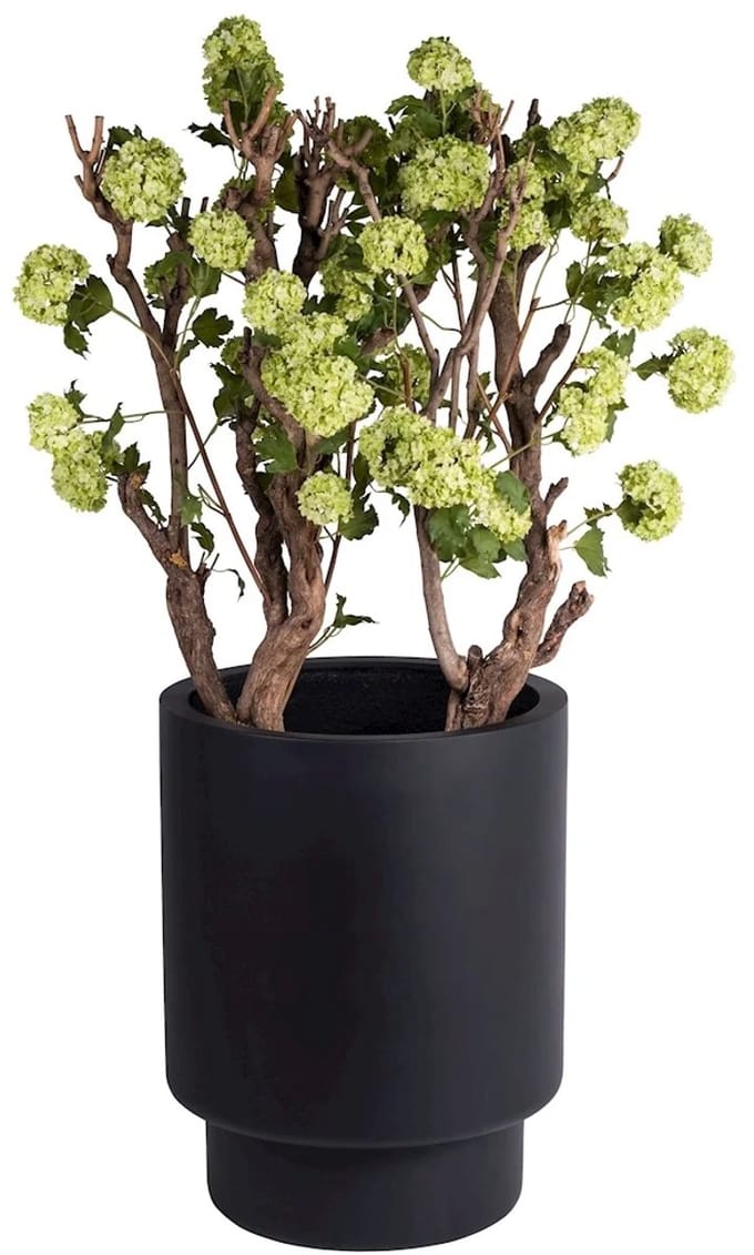 Plantenbak Almstok | Large | Zwart | Ø50 x H65 cm