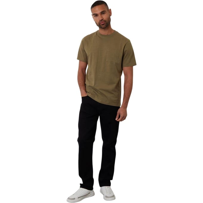 Threadbare Heren borstzak Regular T-shirt (Kaki Groen)