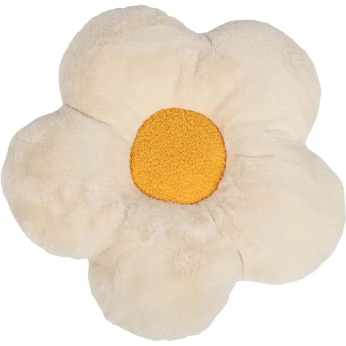 Coockoo kussen LAZY DAISY voor katten 50x50x8cm beige/geel