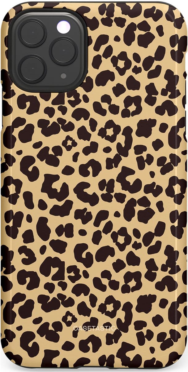 Casetastic hoesje geschikt voor Apple iPhone 11 Pro Max - Dubbellaagse bescherming - Wild - Fashion Case - Beige Zwart