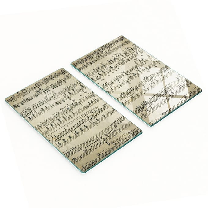 Multifunctionele decoratieve keukenplanken van gehard glas, afmetingen 2x30x52 cm