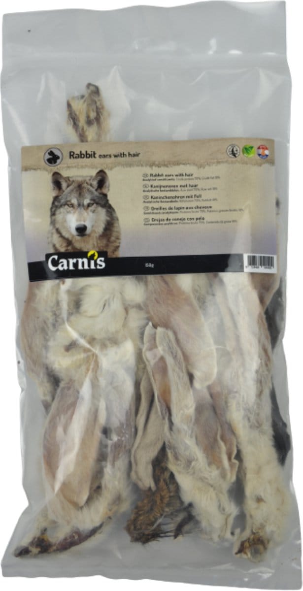 Carnis Konijnenoren Met Haar 150 g