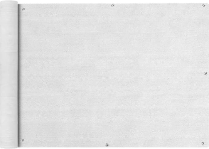 vidaXL - Balkonscherm - HDPE - 75x400 - cm - wit