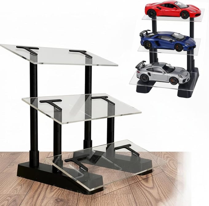 3-Laags Schuine Displaystandaard voor 1/24 Schaalmodelauto's