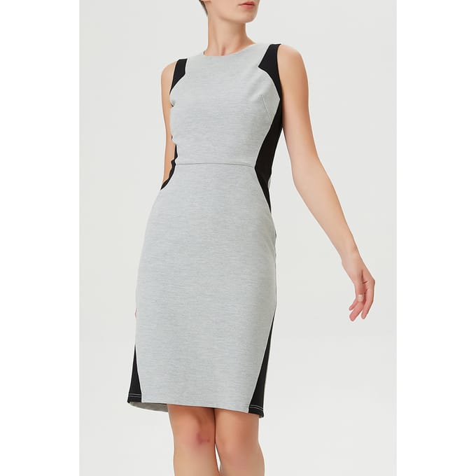 Kleurblok bodycon korte jurk