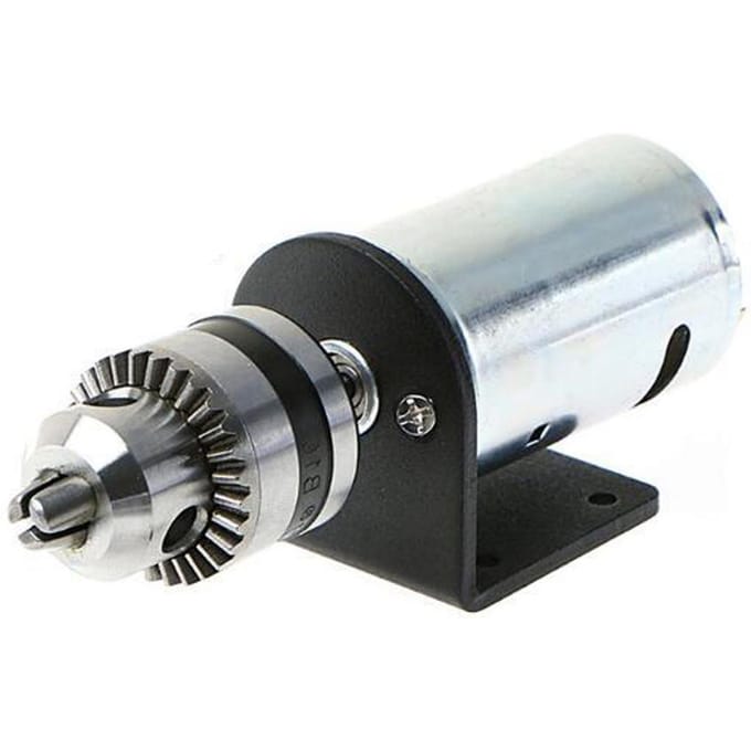DC 12 V-36 V Draaibank Druk 555 Motor met Miniatuur Handboorkop en Montagebeugel DIY Tool set 1