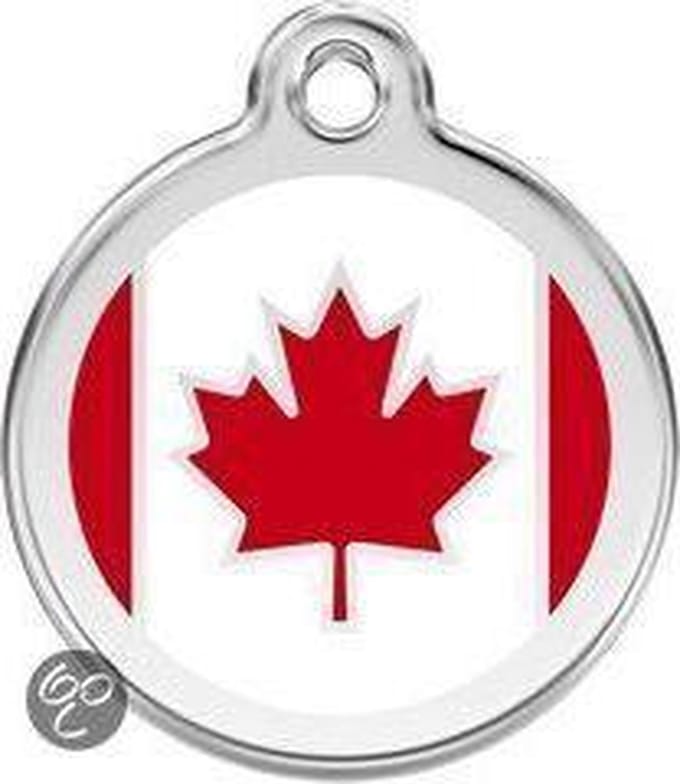 Red Dingo Hondenpenning 30 mm Canada Canadese vlag