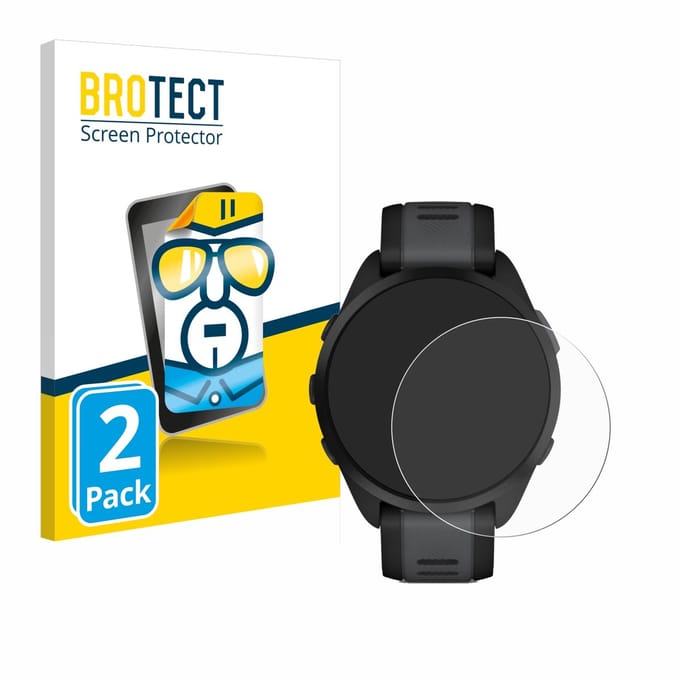 BROTECT - Screenprotector voor Garmin Forerunner 165 / 165 Music - Folie Beschermfolie transparant 2 Stuks