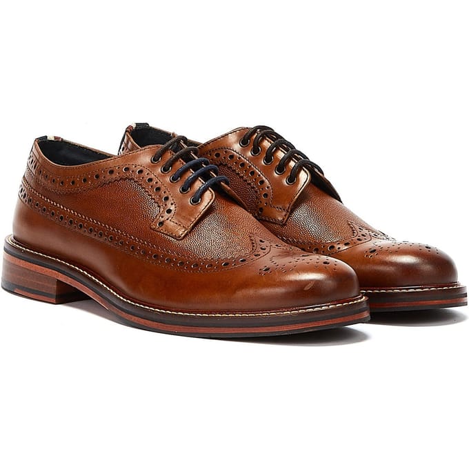 Ben Sherman Archie Brogue Leer Heren Tan Veterschoenen