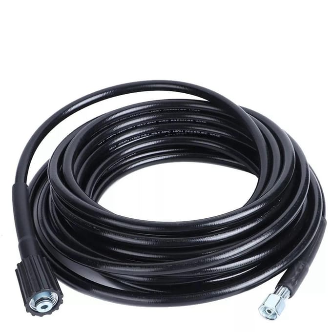 Hogedrukwaterslang Rubber Flexibel Explosiebestendig Wasmachineriool voor Huis Tuin 10m gray