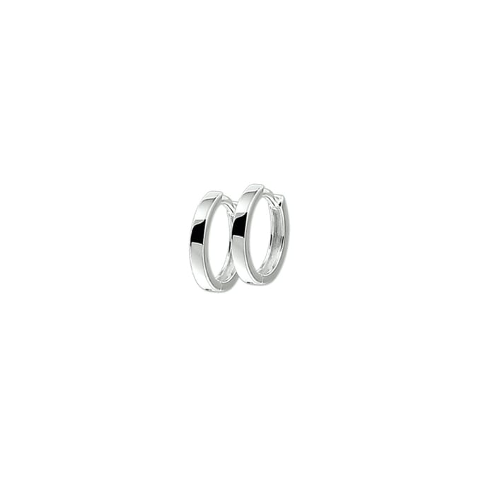 Klapoorringen vlak - 13 mm - Zilver