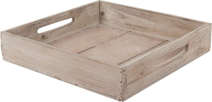 Dijk Natural Collections dienblad hout bruin 26x26 cm