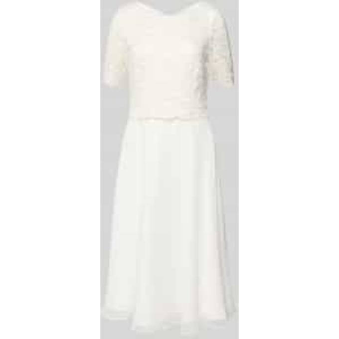 Knie-lange cocktailjurk met kant