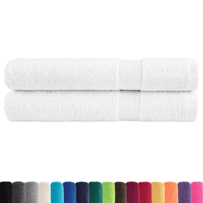 vidaXL - Saunadoeken - SOLUND - 2 - st - 600 - g/m² - 80x200 - cm - wit