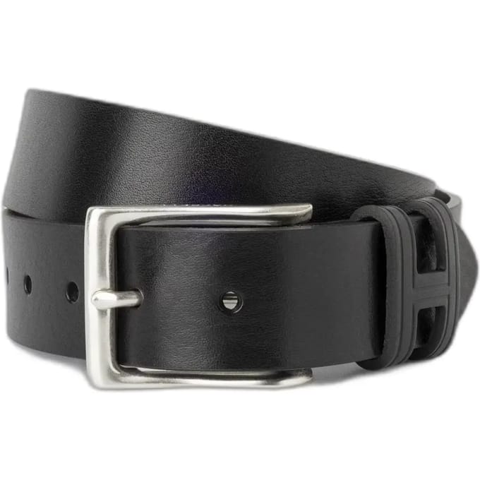 Leren riem Hackett Tack Stitch H Keeper