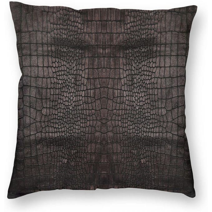 Huidimitatie Krokodil Kussensloop Polyester Linnen Fluweel Creatieve Rits Decoratieve Kussensloop Sofa Kussenhoes 18 Short plush 30*30(CM)-1Pcs