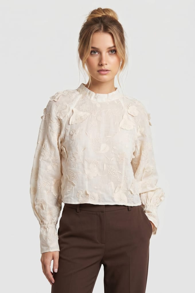 & Other Stories Tara Blouse White Maat: 32 | Longsleeves Outlet | Dames | Wit