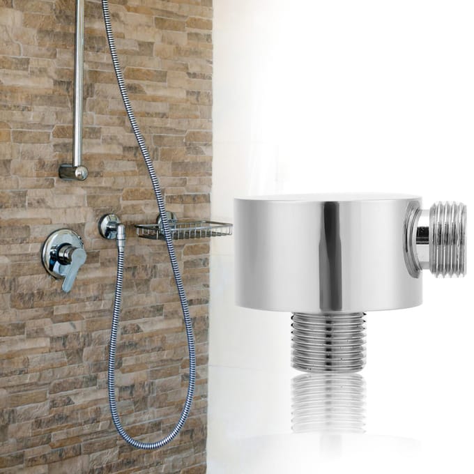 G1 2 Messing Ronde Vorm Doucheslang Connector Doucheuitlaat Elleboog Accessoires gray