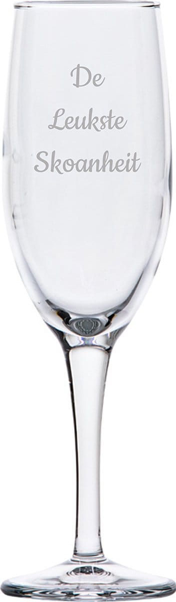 Gegraveerde Champagneglas 16,5cl De Leukste Skoanheit