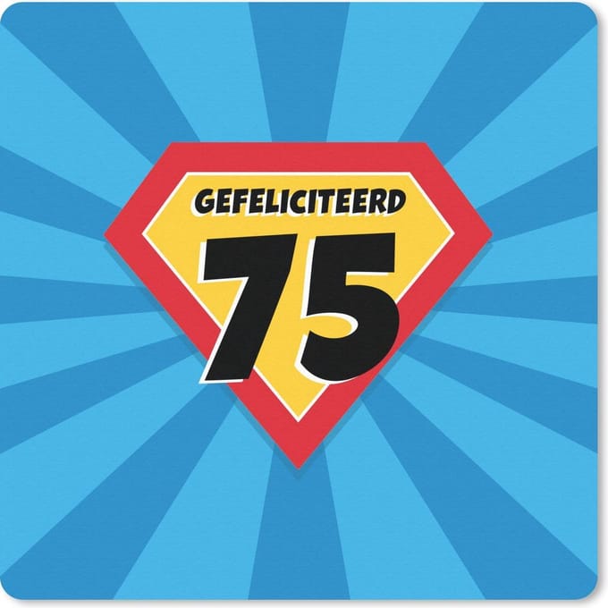 Muismat 20x20 cm - Mousepad Jubileum - 75 jaar - Cape - Muismatten