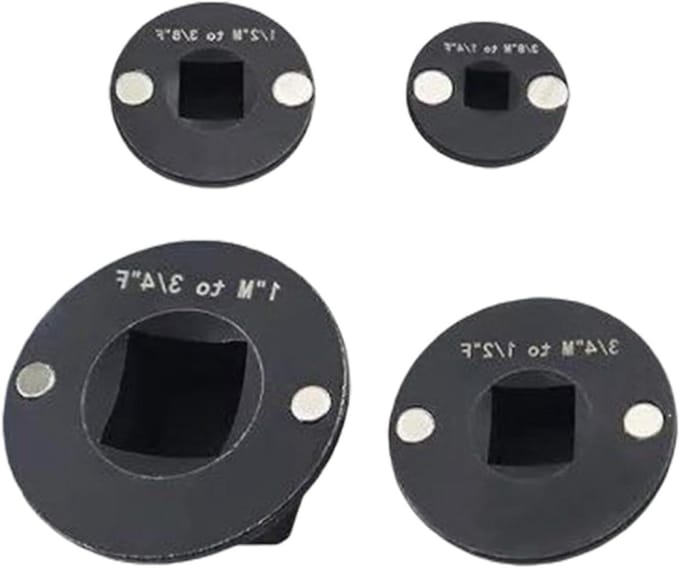 Steekadapter Set - Ratelsleutel Accessoire - Klusjes in Huis - Compact Stapelbaar Systeem - 4 Delig - Metaal