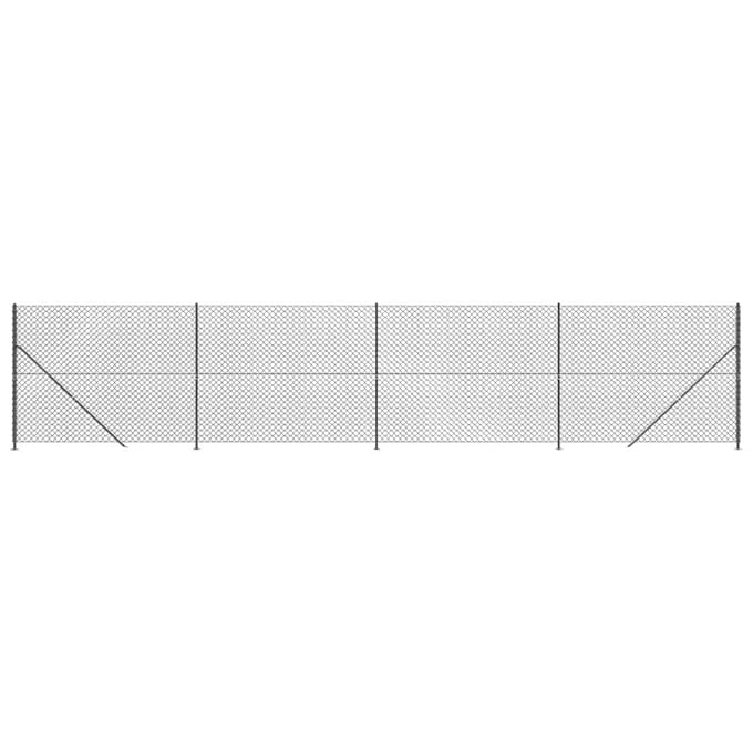 vidaXL - Gaashek - met - flens - 1,6x10 - m - antracietkleurig
