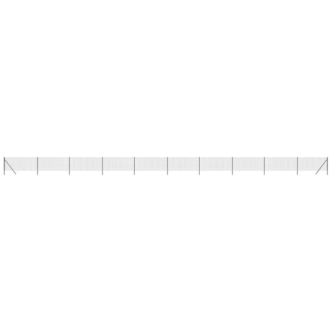 vidaXL - Draadgaashek - 1x25 - m - gegalvaniseerd - staal - antracietkleur