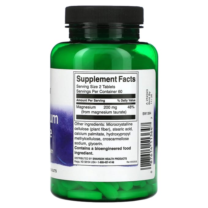 Magnesiumtauraat, 100 mg, 120 tabletten