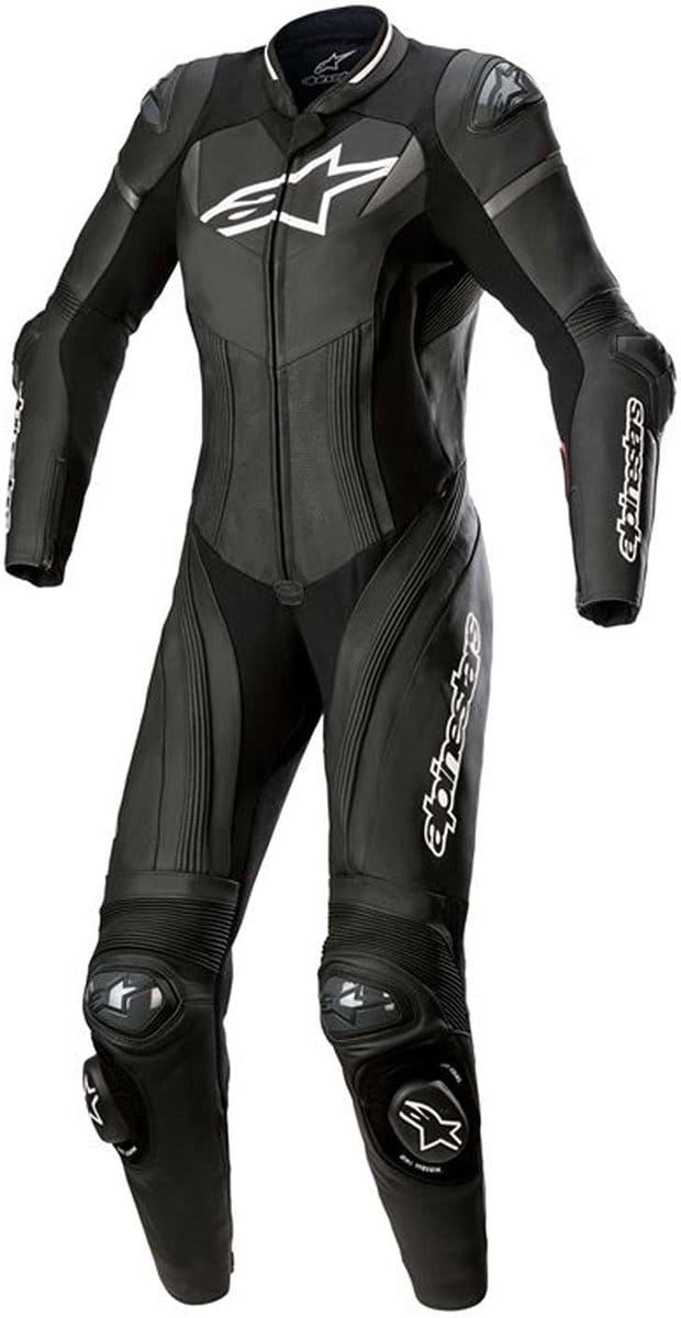 Alpinestars Stella Gp Plus 1Pc lederen pak Zwart Wit Metallic Grijs - Racepak