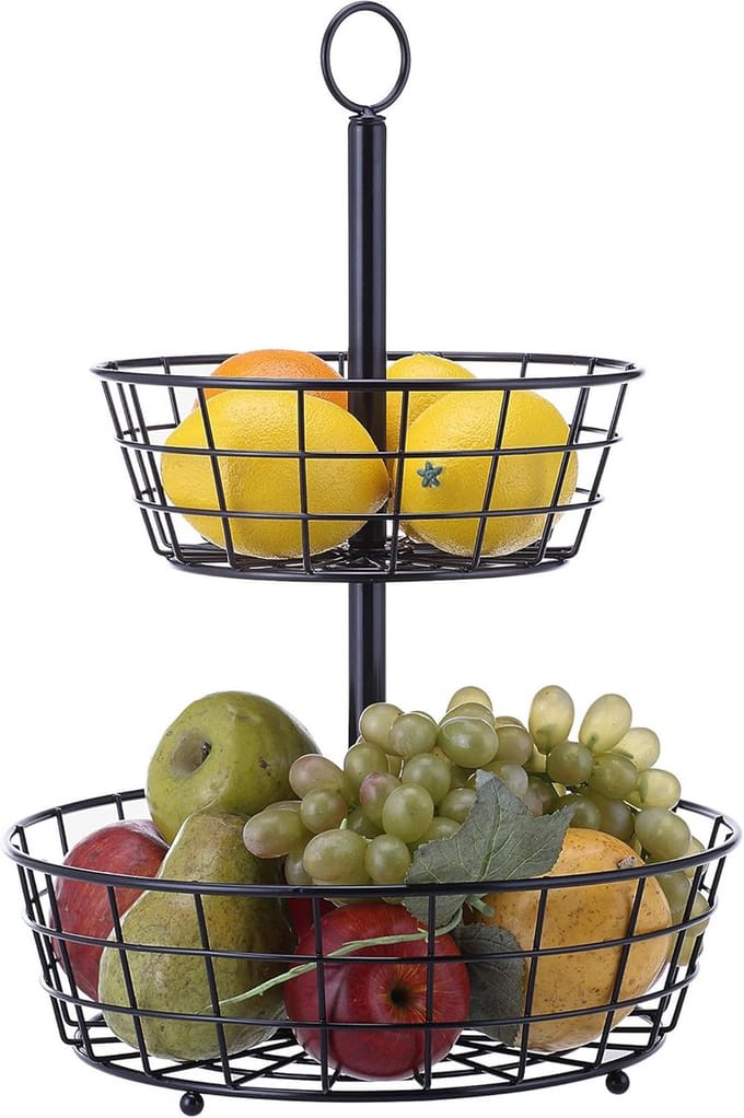 Twee-laags Fruitmand voor Aanrecht en Tafel