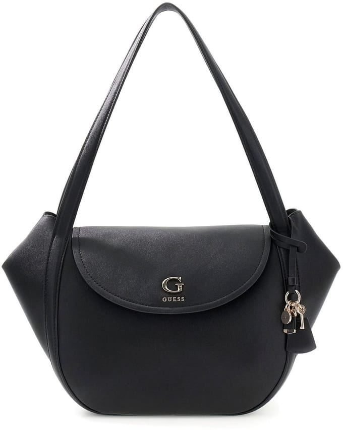 GUESS schoudertas Coleen Flap Shoulder Bag Black zwart