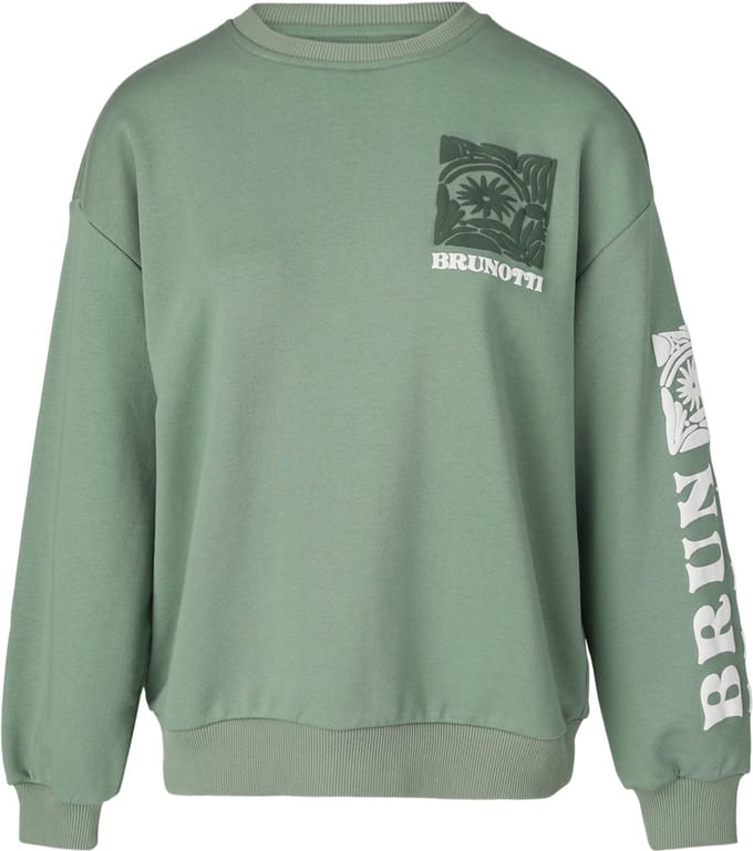 Brunotti Ari Women Sweater - Dames Trui met Puffed Sleeves - Eucalyptus - Pullover Dames - L