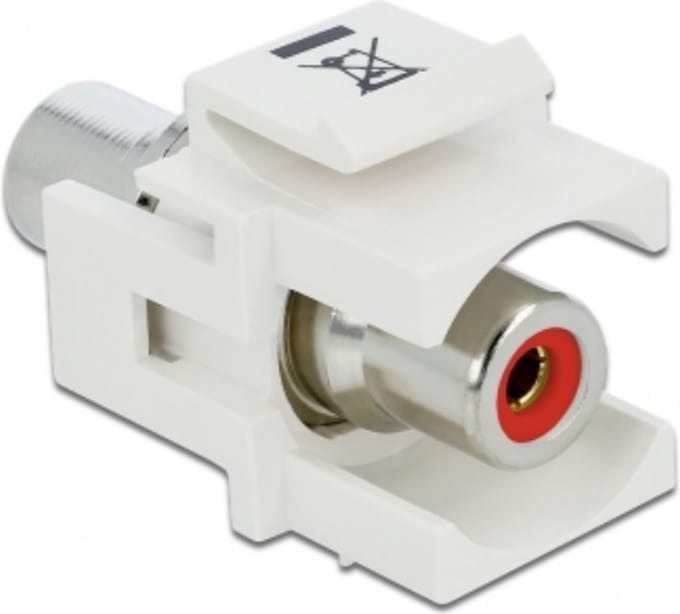 Delock - Keystone Modul Cinch Buchse - Cinch Buchse rot
