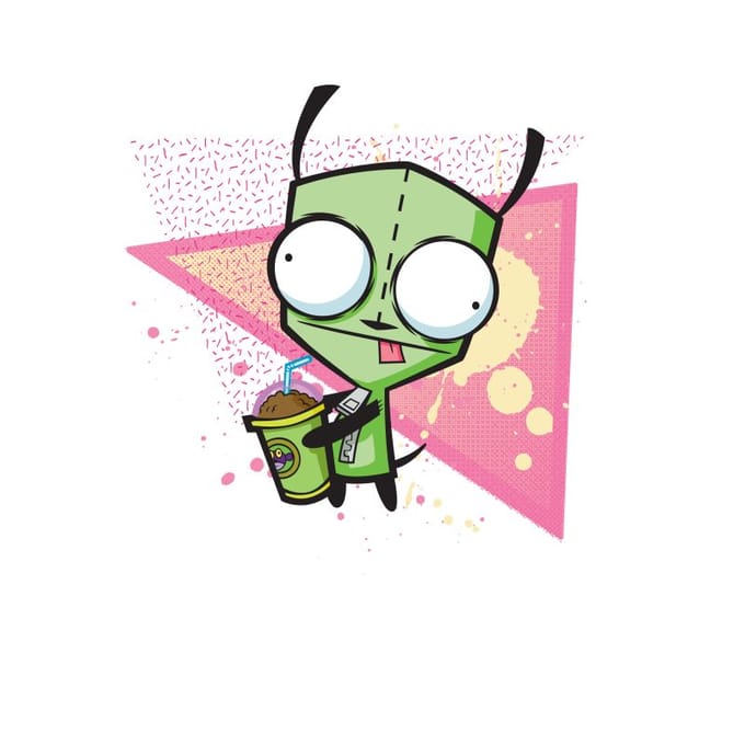 Invader Zim Gir Men's T-Shirt - Wit - S