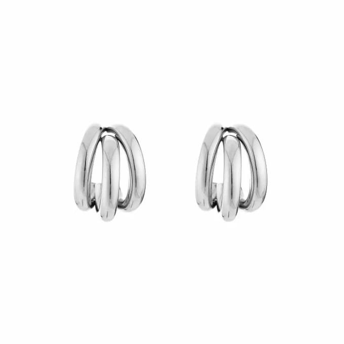 Bijoutheek Oorknoppen Triple Hoop Zilver