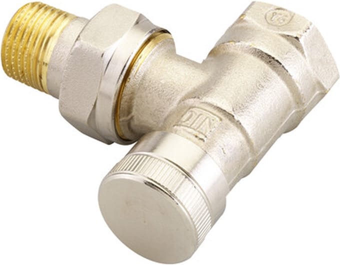 Danfoss voetventiel haaks 1/2" - Kvs = 2,50 m3/h - RLV15 m. Vul- en aftapmogelijkheid