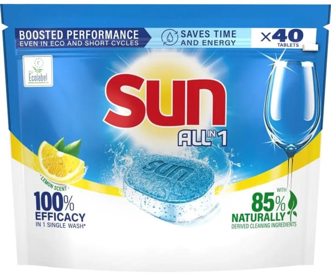 Sun Vaatwastabletten All-in-1 Lemon - 40 stuks