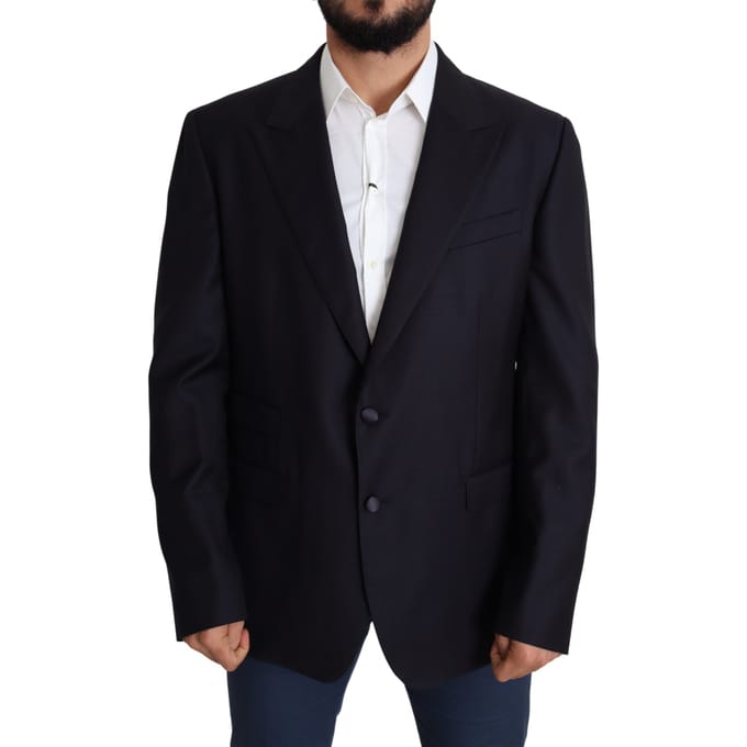 Dolce & Gabbana Mannen Zwart Wollen Single Breasted NAPOLI Blazer