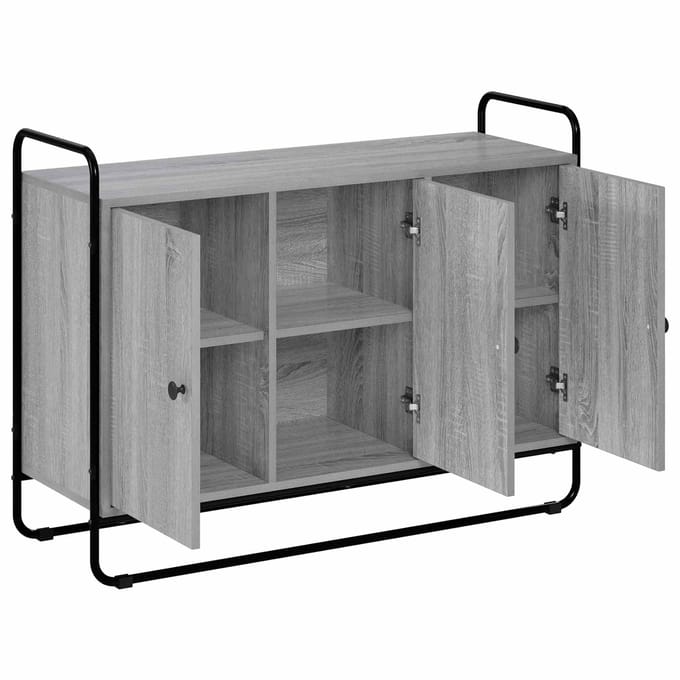vidaXL - Dressoir - Grijs - Sonoma - 102 - x - 35 - x - 75 - cm - Bewerkt - hout