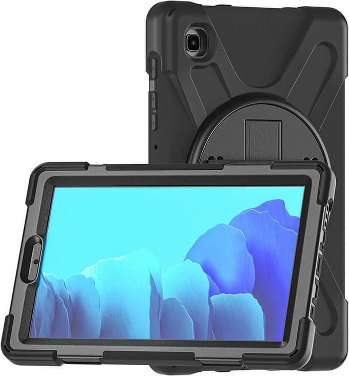 eSTUFF Galaxy Tab A7 Lite AUSTIN Defender-hoes zonder ingebouwde screenprotector - Zwart