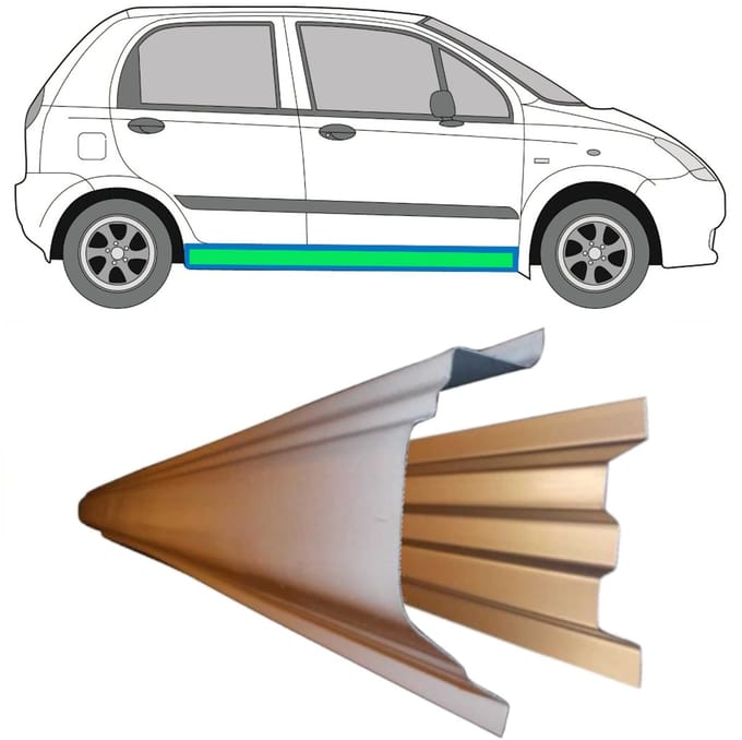 Reparatie dorpel voor Chevrolet Spark 2005-2010 / Links = Rechts / Set