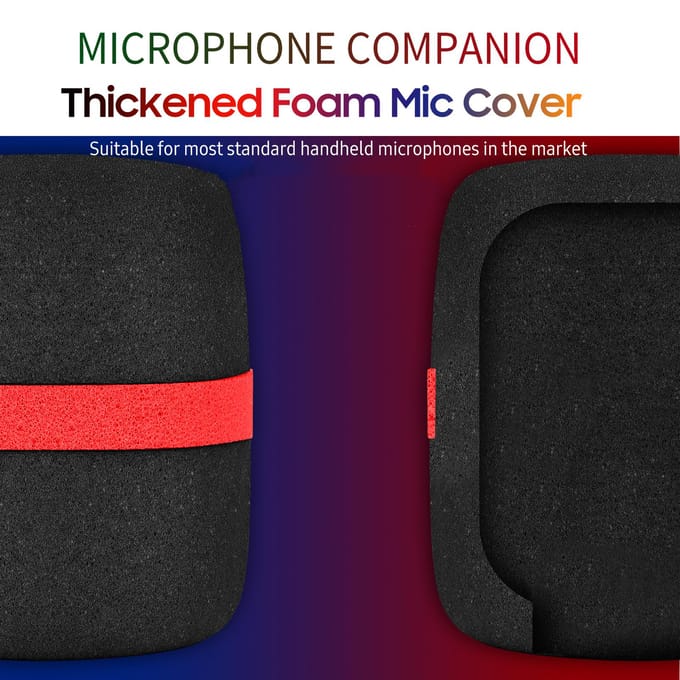 5-pack dik schuim microfoonhoes handmicrofoon voorruit kleurrijke microfoon sponshoes voor karaoke DJ podiumoptreden veelkleurig