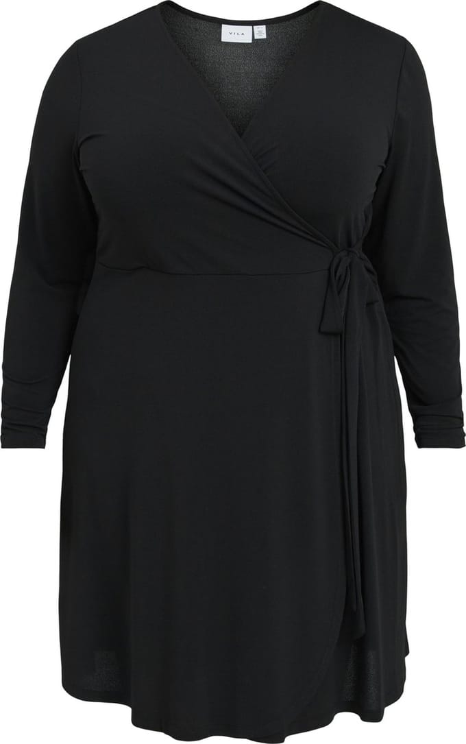 VIBORNEO L/S WRAP DRESS/SU/CUR - NOOS