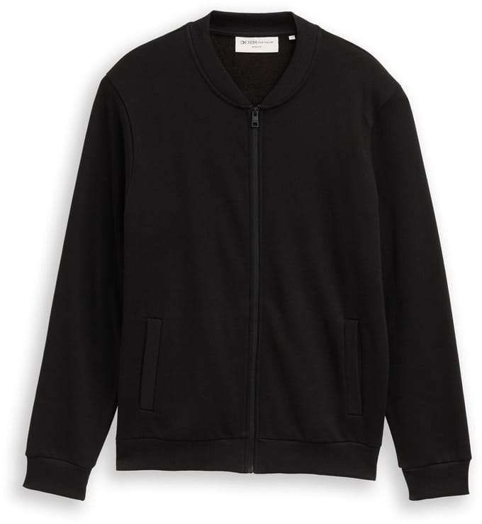 Tom Tailor Denim - Sweatjack met bomberkraag - Maat M - Black