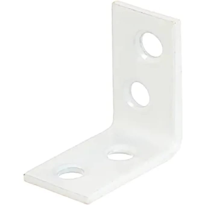 Alberts Hoekanker - Wit Geplastificeerd Staal - 40x40x15mm