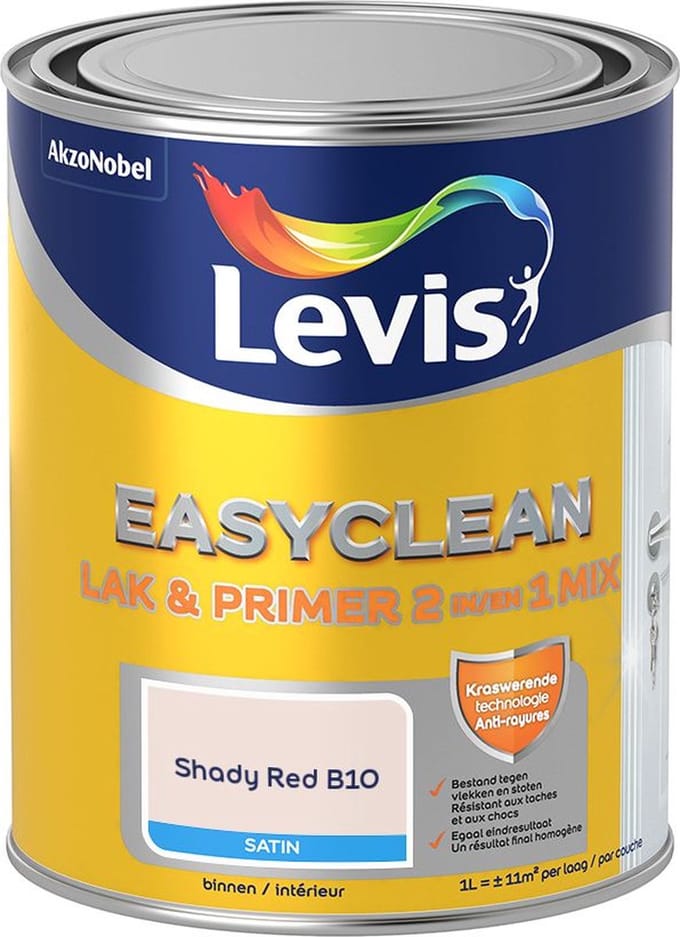 Levis - Easyclean Lak & Primer 2-In-1 Mix - Shady Red B10 - Mengverf - 1 L