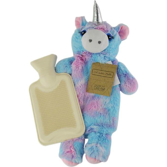 Rainbow Kleurrijke Pluche Eenhoorn Warmwaterkruik - 750 ml