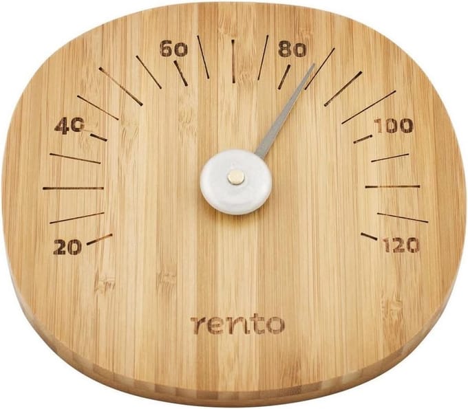 Bamboe Sauna Thermometer 20 tot 120 Graden - Hoogwaardig Houten Temperatuurmeter