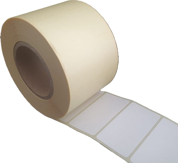 Blanco etiketten op rol - 50 x 26 mm rechthoek - mat wit papier