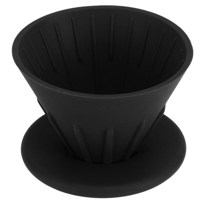 Herbruikbare Siliconen Hars Koffiefilter Zeef Dripper Koffiemachine Accessoire voor Thuis Buiten black